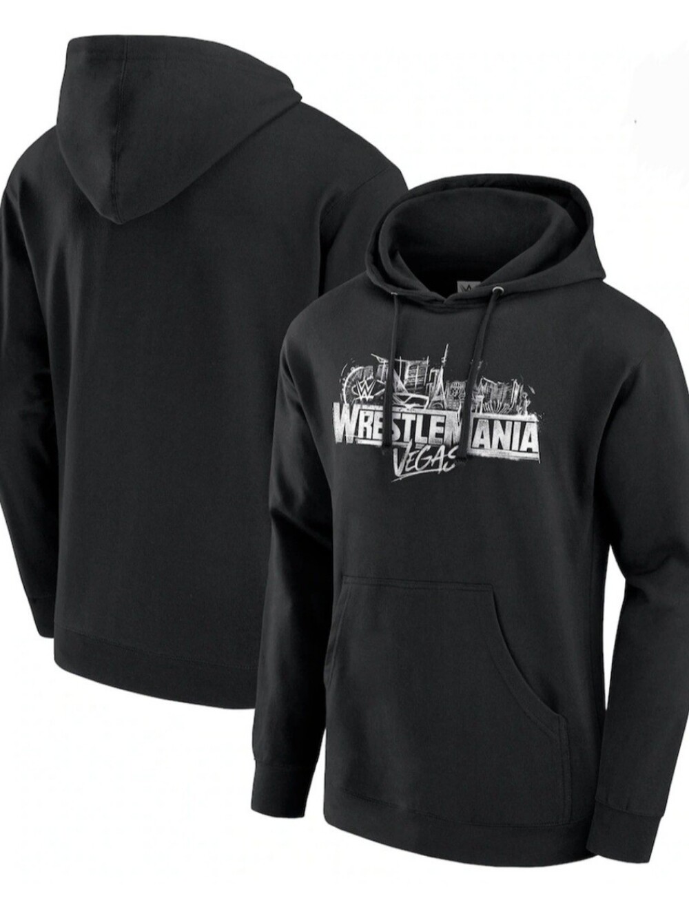 Official WWE WrestleMania Vegas Pullover Hoodie | Black | Size Large | NEW